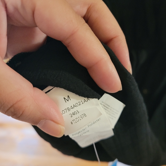 Nwt Cupshe Black V-Neck Tie Waist Women's Swim Cover-Up Size Medium - Picture 9 of 10